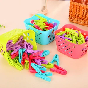 Wholesale Eco-friendly Plastic Windproof Clothespin Durable Portable Multifunctional Mini 50pcs Laundry Flexible Sock Clothes