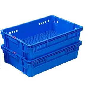 Vegetable Storage Turnover Box Plastic Basket Stack And Nest Vented Mesh Plastic Moving Bread Crates