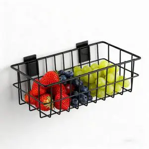 Customized Household Welded Iron Storage Wire Support Organizer Basket Cage With Coating