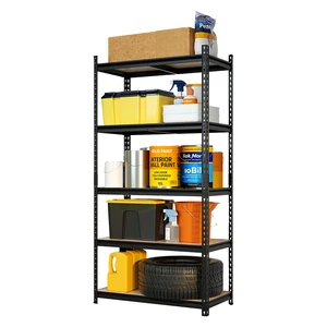 Kingstar Adjustable 5-Layer Metal Shelving System 36x18 Inch Stacking Racks Heavy Duty Garage Storage Shelves Retail Rack