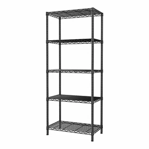 5 Tier Storage Racks Heavy Steel Material Pantry Shelf Adjustable Storage Wire Shelf Metal Storage Rack
