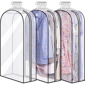 PEVA Hanging Clothes Storage Covers Suit Bags Clothing Protector Thickened Tear-resistant Dust-proof Moisture-proof