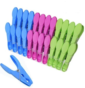 Strong Clothes Pins for Drying ,Laundry Clothespins,Plastic Clothing Clamps Big Towel Clips