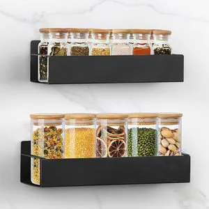 Carbon Steel Waterproof Four-Tier Wall-Mounted Storage Rack for Kitchen Hotel Restaurant Home and Other Use