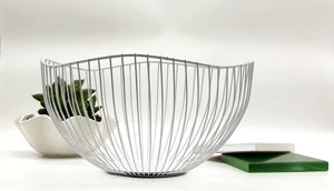Rustproof Wire Storage Basket Premium Chrome-Plated Durable Organizer for Fruits and Vegetables