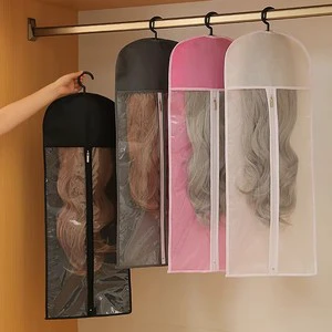 New Style Clothing Hanging Bag, Dust-proof Wig Storage Bag with Zipper and Without Hook