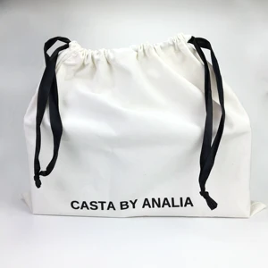 Factory Price Custom Logo White Muslin Cotton Canvas Drawstring Shoe Bags Custom Cloth Dust Filter Bag Dustbags For Shoes