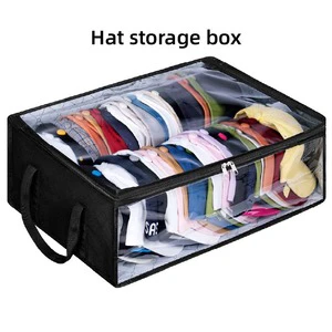 Multi-Purpose Storage Bag for Hats Clothes Quilts Underwear Foldable Visible Dustproof Home Organizer Storage Pouch