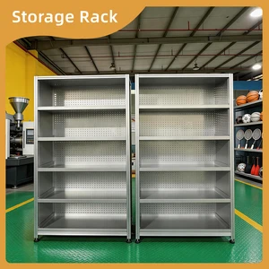 Modular Aluminum Profile Storage Rack with Integrated Cable Management for Organized Electrical and Wire Storage