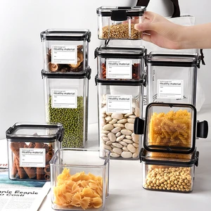 GREENSIDE Fresh Style Storage Boxes Kitchen Airtight Food Containers Lids PP Storage Bins Home Organization Sets Available