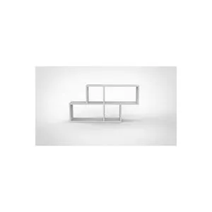 Ernie Modern Wall-Mounted Office Organizer Chipboard White Four-Tier Decorative Rack Living Room Pot Storage Disassembled Design