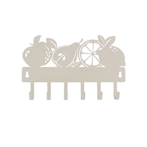Creative Fruit Metal Key Hook Hanger 6 Hooks Wall Mount Key Holder Cloth Key Chain Unique Home Decoration