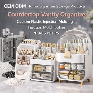 OEM ODM Home Organizer Storage Products Countertop Vanity Organizer Custom Plastic Injection Molding Injection Mold Tooling