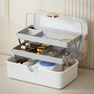 Sesame Modern Design Luxurious Desktop Makeup Organizer Storage Box Acrylic Cosmetic Storage Box