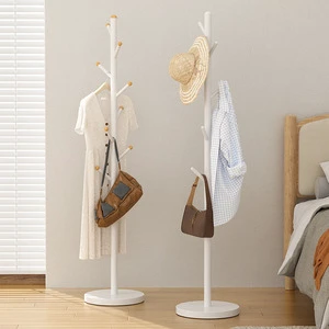 Modern Coat Rack Freestanding Coat Tree with 8 Hooks Easy Assembly Metal Coat Rack Stand Clothing Organizer for Entryway Bedroom