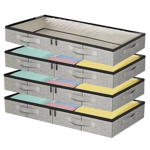 Oxford Cloth Bed Bottom Storage Bag with Under Bed Storage Function for Blankets Clothes & Shoes