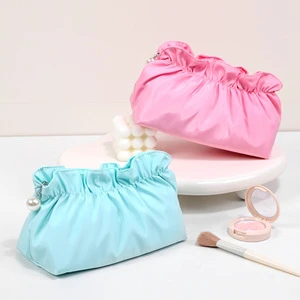 Pleated makeup bag storage bag for women cosmetic storage bag toiletry bag travel toiletry bag storage