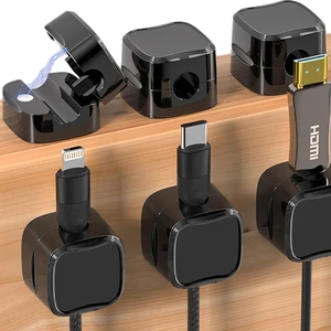 Adjustable Cord Keepers Wire Holder Keeper Organizer Management Plastic Magnetic Cable Clips