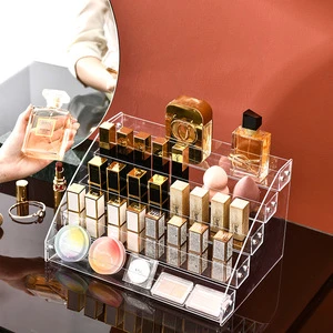 High Transparent Plastic Modern Simplicity Eye Shadow Plate Storage Box Desktop Cosmetic Makeup Lipstick Fit Cabinet Dormitory