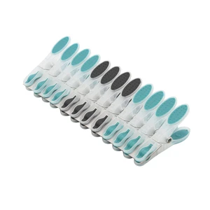 Popular 12pcs Wholesale Plastic Clothespegs Grip Plastic Clothespins TPR Plastic Clothes Pegs