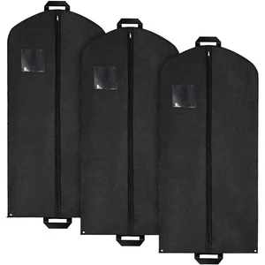 Hot Selling 50 Inches Long Non-Woven Fabric Storage Bag Dustproof and Mothproof Suit Cover Nylon Zipper Closure Type