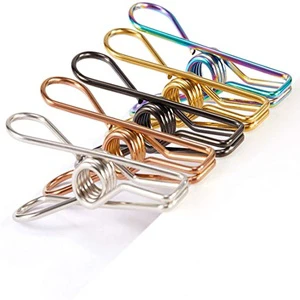Utility Clips Heavy Duty Stainless Steel Electoplate for Office/School Use Wire Chip Bag Clips for Kitchen Bread Snack Bags Food