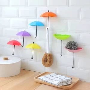 Creative Decorative Hooks, Nail-free Umbrella-shaped Adhesive Hooks, Multifunctional Hooks for Organizing Small Items