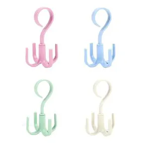 Multi Functional Rotating Four Claw Hook Creative Nail Free Plastic Bag Tie Hook Storage and Organizing Tool