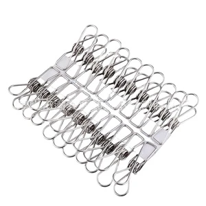 Clothes Pegs Stainless Steel Clips for Coat Pants Laundry Drying Hanger Rack Washing Towel Holder Hanger