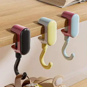 Creative Thinking Duck Bag Hook Adjustable Cute Portable Desk Edge Hook Strong Load-Bearing Key Organizer