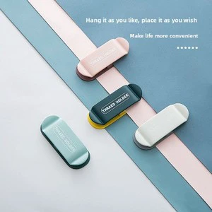 Punch-free Multifunctional Practical Home Creative Plug Hook Holder ABS Plastic Wire Storage Artifact Wall