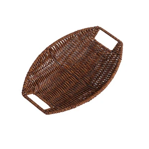 FUSEN Custom-made Hand-woven Handmade Hanging Eco-Friendly PP Plastic Multifunction Polygon Shape Fruit Storage Baskets Handle