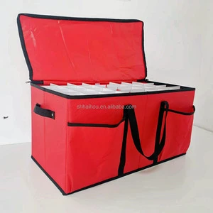 Holiday Storage Box Christmas Decoration Holiday-themed Cases Organizer Fabric Christmas Storage Bin Folding Hardshell