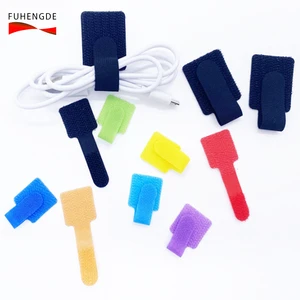 Wire Storage Hook and Loop Tape Double Sided Eco-Friendly Nylon Adhesive Cable Organizer Strong Adhesive