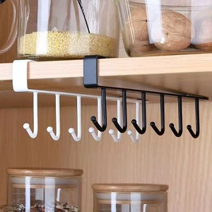 Simple Style Metal Wardrobe Multifunctional Hook Rack for Clothes Toys