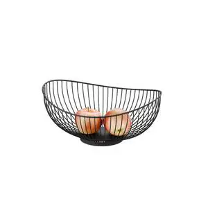 WIREKING Black Metal Wire Fruit Basket Collection - Multi-Style Kitchen Storage Organizer for Fruits, Veggies & Snacks