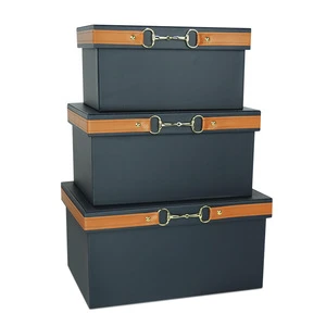Decorative Storage Christmas Gift Box Leather case Trunk for Office Home Wedding Storage and Display