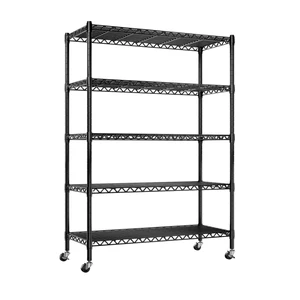 Industrial Garage Wire Rack 42Lx14Wx72H Heavy Duty Automotive Tool Storage Shelf System Adjustable Shelving Organizers & Shelves