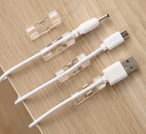 Self Stick Wire Organizer Line Cable Buckle Clips Clamp Table Wall Fixer Fastener Holder on Data Telephone Line Winder