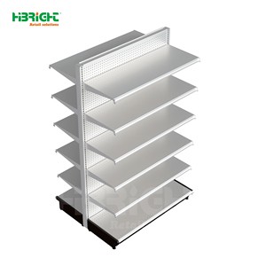 Highbright Heavy Duty Modular Metal Grid Shelves Storage Double-Sided Freestanding Display Racks 5-Shelf Epoxy Powder Coated for