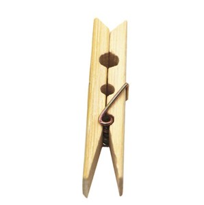 Household Bamboo Clothes Clips for Drying Clothes Fixed Small Clip Wood Color 5x2x2cm 20 Pieces/Pack