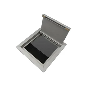 Steel Cable Organizer Box Management Flip Cover Brush Soft Closing Flip up Wire Cable Management Grommet Box Wall Socket Hole