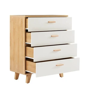 Contemporary Modern Wooden Multi-Drawer Commode Chest Farmhouse Style Bedroom Storage Furniture for Living Room