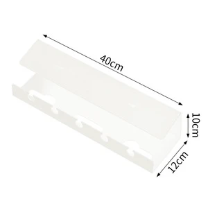 Factory Customized Metal Wire Hook Type Powder Coating Under Desk Cable Cord Organizer Tray Storage Rack