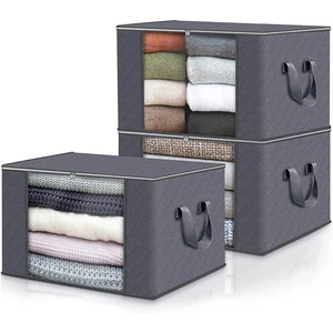 Custom Size and Package 35L Clothes Organizer Storage Bag Wardrobe Organizing Container for Clothing Quilts Blankets