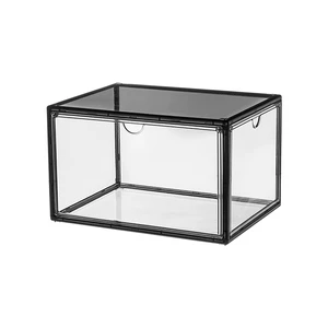 High Quality Transparent Front Plastic Stackable Shoe Box Custom High Heel Rectangle Underbed Foldable Sliding Drawer Modern