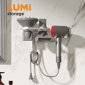 HAB-09 Metal Wall Mount Storage Rack For Dyson Hair Dryer Tools Supersonic Accessories Holders Storage Rack Hanger Organizer