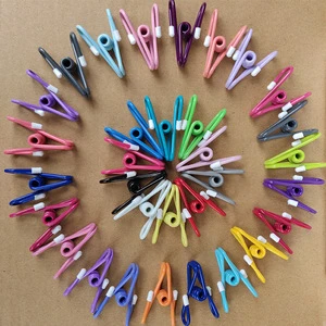 Colorful Plastic-Coated Windproof Non-Slip Clothes Clips for Socks Pants Sealing & Photo Mounting with Caps