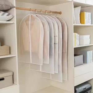 Clothes Dustproof Bag Household Transparent Waterproof Coat Suit Suit Suit Washable Hanging Pocket Clothes Dustproof Cover