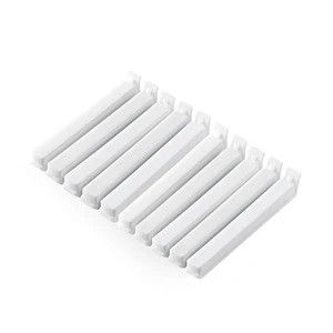 Food Grade Bag Sealing Clips 10 Pcs White Airtight Clips for Chips, Snacks, Cereal, Coffee, Pet Food Bags, Kitchen Storage Clips
